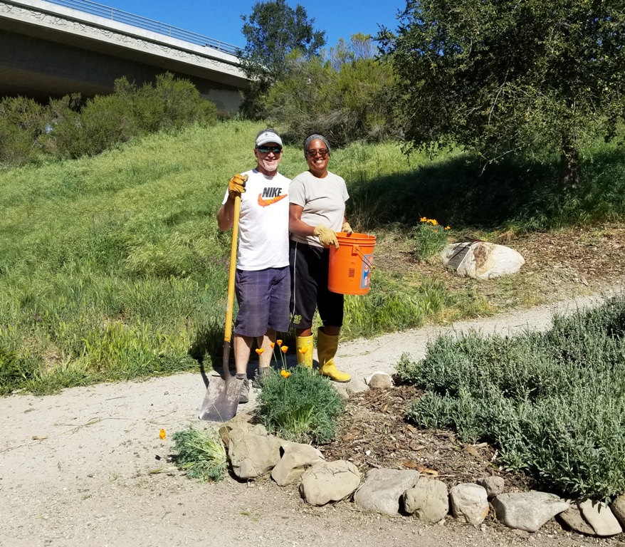 Jeff and Tracy working in the garden!